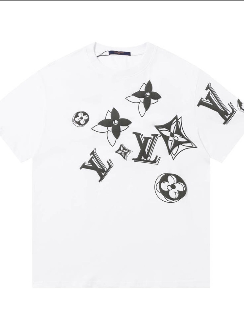 Louis Vuitton White Monogram Graphic Short-Sleeve Tee